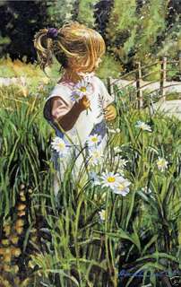 Picking Daisies edition poster print by Steve Hanks  