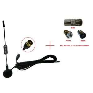   Antenna W/10FT Cable + Coaxial Adapter for TV PCMCIA Card Electronics