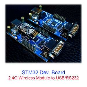 STM32 Dev. Board & 2.4G Wireless Module to USB/RS232  