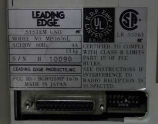Leading Edge Desktop Computer  