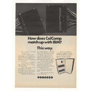  1971 CalComp Computer Disk Plugs into IBM 360 Print Ad 