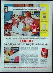 Magazine Print Ad 1957 Dash Laundry Detergent  