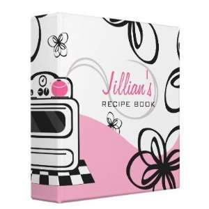  Retro Stove / Modern Pink Kitchen Recipe Book 3 Ring 