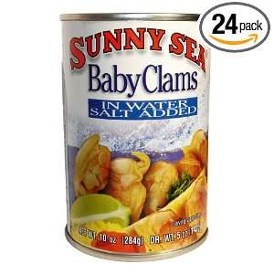 Sunny Sea Baby Clams, 10 Ounce Cans Grocery & Gourmet Food