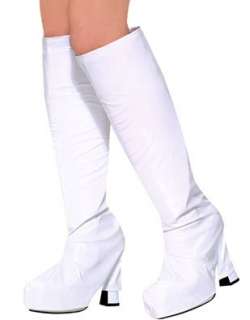    Sexy White Disco Go Go Dancer Costume Boot Top Covers Clothing
