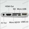 HDMI Dock Connection Kit Adapter + USB Cord + AV RCA Video Cable For 