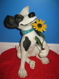 Dalmatian Dog Figurine Sculpture Wacky Floral Dog Friend Dave Wentzel 