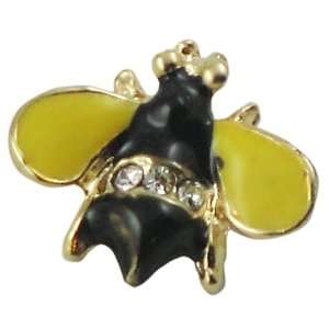   Bumble Bee Accent Pin Brooch   Gold Finish & Crystal Accents Jewelry