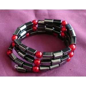  Hematite Coil Cuff Bracelet 