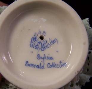 Porcelain Irish Dresden Sylvia 4 Figurine Emerald Collection 