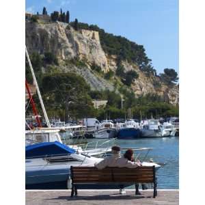  and Leisure Boats Moored at the Key Side, Harbour in Cassis Cote d 