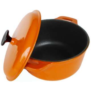 Enamel Cast Iron Orange Dutch Oven 4.25 Qt. Close Out  