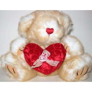  VALENTINE Plush Animal W/Heart   TEDDY BEAR Toys & Games