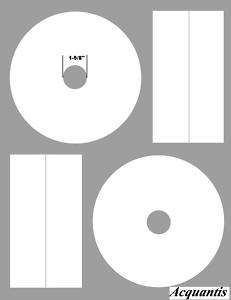 Matte White CD/DVD Labels for Laser/Inkjet Printer x100  