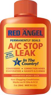 Red Angel AC Stop Leak Oil UV Dye Injector 2oz R134a  