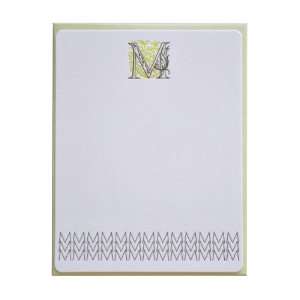 Delphine Letterpress MonoGrams Note Card Set (m), Letterpressed Cards 