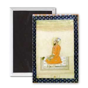 Aurangzeb at prayer, Mughal by Mansur   3x2 inch Fridge Magnet   large 