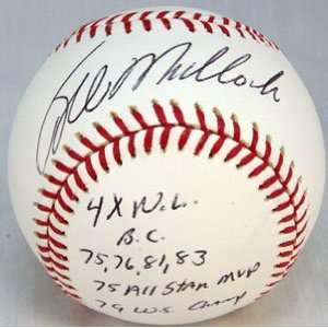Bill Madlock Memorabilia Signed Rawlings Official MLB Baseball