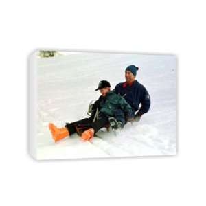  Prince Charles on a sledge with Prince Harry   Canvas 