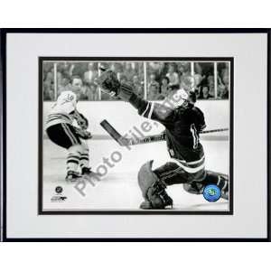 Eddie Giacomin Action Double Matted 8 x 10 Photograph in Black 