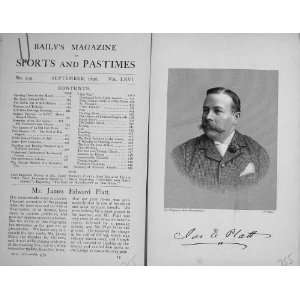   Antique Portrait 1896 Mr Edward James Platt Sportsman