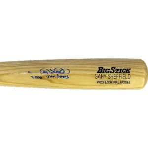 Gary Sheffield Autographed Blonde Bat with 2006 Yankees Inscription