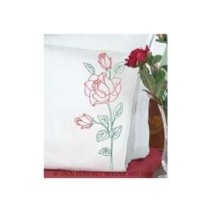 Jack Dempsey Stamped Pillow Cases w/White Perle Edge