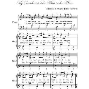   the Man in the Moon Easy Piano Sheet Music James Thornton Books