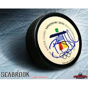 Joe Thornton Signed Hockey Puck   Team Canada 2010 Olympic