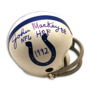 John Mackey Baltimore Colts Mini Helmet inscribed NFL HOF 1992 