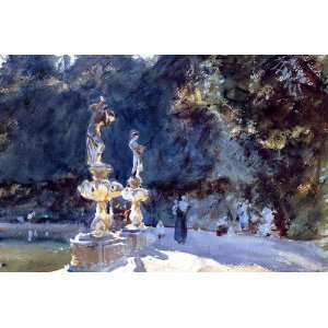 Oil Painting Florence Fountain, Boboli Gardens John Singer Sargent
