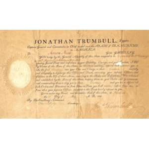  Trumbull Washington Aide Document Signed Books