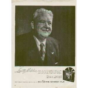 LAURITZ MELCHIOR, Portrait by Karsh   Ottawa.  1946 RCA Victor 