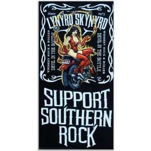 Lynyrd Skynyrd Support Southern Rock Beach & Bath Towel
