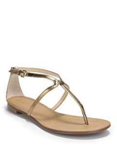 Boutique 9   Paulyne Metallic Thong Sandals/Gold