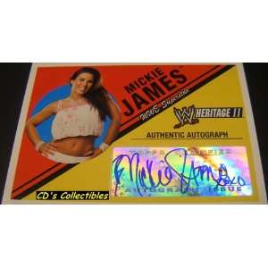 Mickie James WWE Diva 2006 Authentic Autograph WWE Topps Heritage 