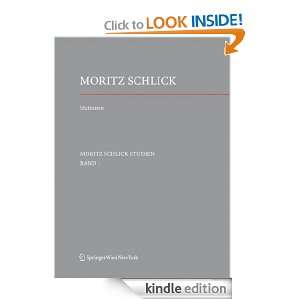   Moritz Schlick zum 125. Geburtstag (Schlick Studien) (German Edition