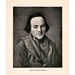  1910 Halftone Print Moses Mendelssohn German Philosopher 