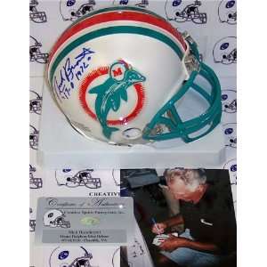 Nick Buoniconti Autographed/Hand Signed Dolphins 2 Bar Mini Helmet