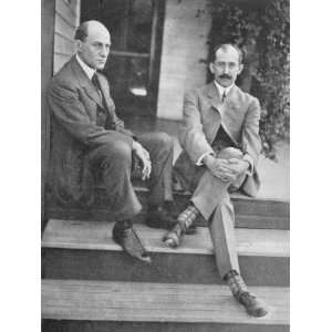  Wilbur and Orville Wright on the Steps of Their Home 