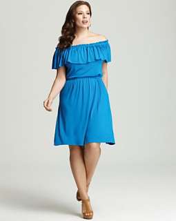Rachel Pally White Label Plus Size Gavi Ruffled Dress   Dresses 