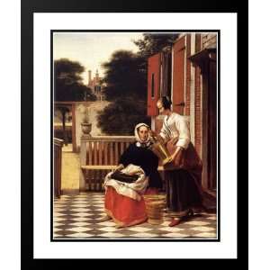  Hooch, Pieter de 20x23 Framed and Double Matted Woman and 