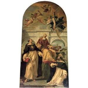   42 inches   Pope Pius V with Saints Thomas Aquinas