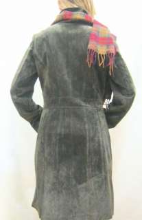 Womens Express Distressed Brown Suede Coat Size 5 6  