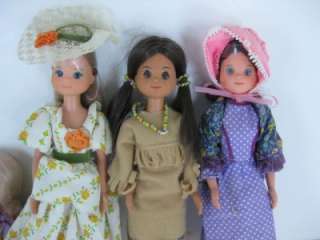 Lot 6 Vintage Sunshine Family Dolls Star Spangled Pioneer Indian 