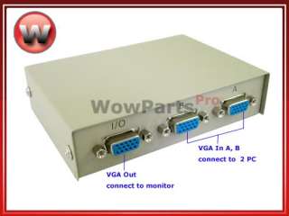 Port VGA LCD TV PC Monitor Video Sharing Switch Box  