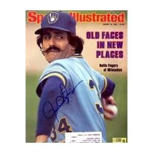 Rollie Fingers Autographed/Hand Signed Sports Illustrated Magazine 