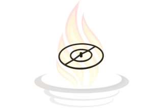 18 Round Black Steel Gas Fire Pit Burner Ring   Propane (LP)  