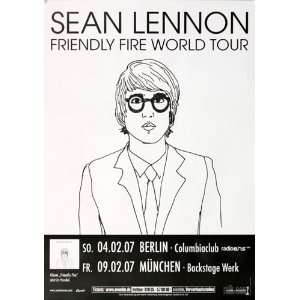 Sean Lennon   Friendly Fire 2007   CONCERT   POSTER from GERMANY