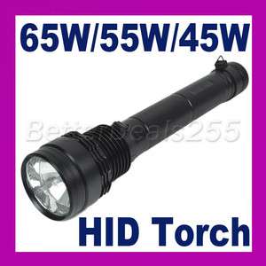 65W/ 55W/ 45W 6000lm HID Xenon Flashlights Torch Black  
